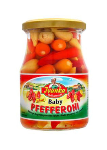 Ivanka - Baby pepperoni mixed hot 340g