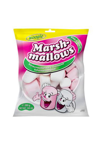Woogie - Marshmallows pink & white 200g best before:05/06/2024