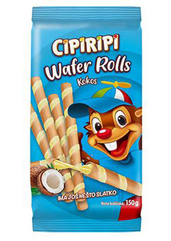 Cipiripi -  Wafer rolls coconut 150g