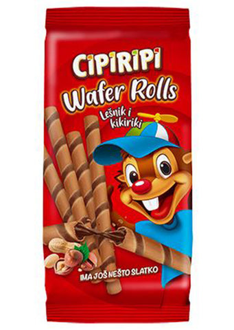 Cipiripi -  Wafer rolls hazelnut and peanuts 150g