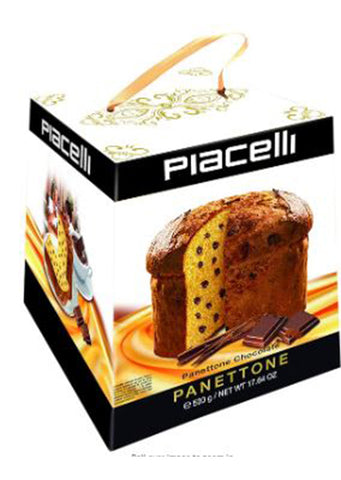 Piacelli - Yeast cake panettone chocolate 500 gr best before:24/05/2024