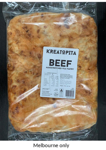 Beef Pita - Handstretched filo pastry 2kg