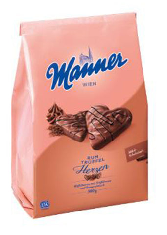 Manner - Rum Truffle Wafer Hearts 300g