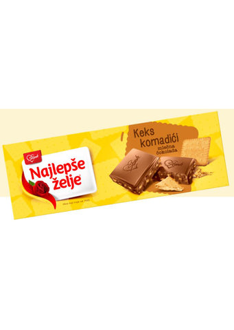 Najlepse zelje - Chocolate with biscuit 250gr