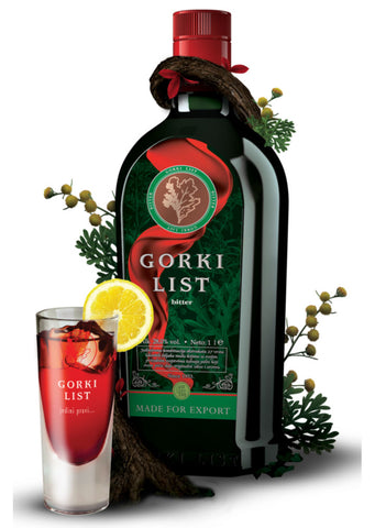 Gorki list bitter liqueur 28% vol. Alcohol 1L
