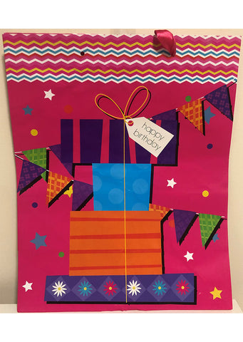 Happy Birthday gift paper bag 33x26.7x14cm