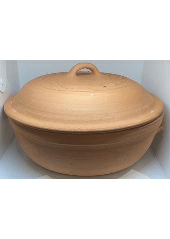 Cookware with lid clay unglazed / Sac  Ø40cm