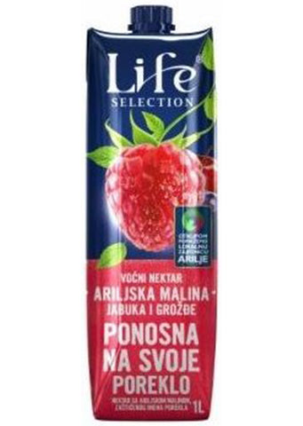 Nectar Life Premium juice- Raspberry, apple & grapes 1L