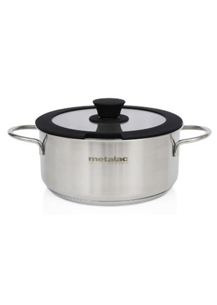 Metalac REA INOX shallow pot 24cm/4.8lit