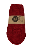 Wool Art Unisex knitted socks (one size) Red