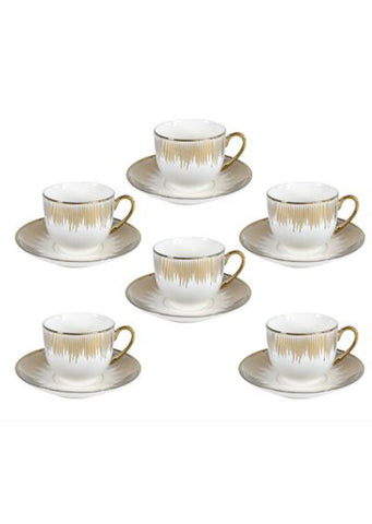 Sigma - Porcelain coffee set 6/1 Gold line (180ml)