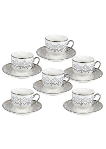 Sigma - Porcelain coffee set 6/1 Silver (180ml)