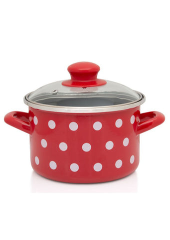 Metalac WHITE DOTS  Deep pot 20cm/4l