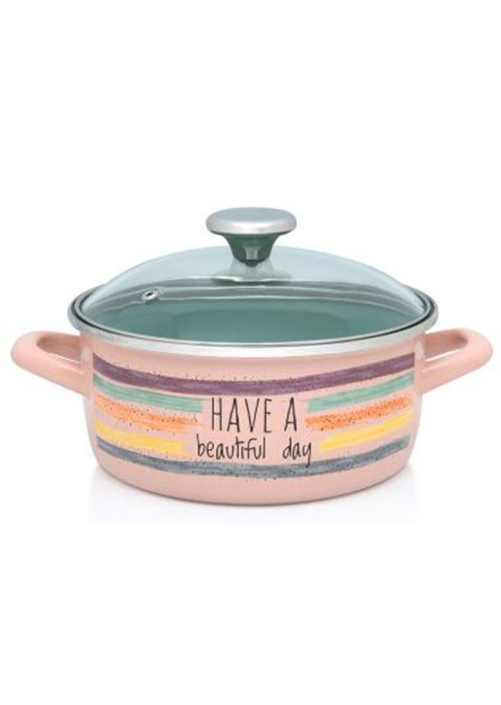 Metalac - HAVE A BEAUTIFUL DAY Shallow pot 20cm/2.75lit