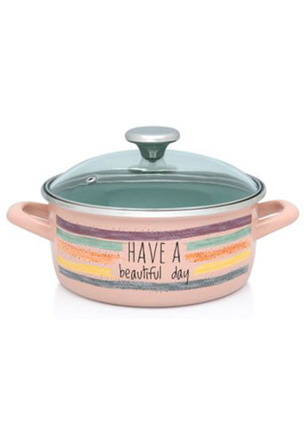 Metalac HAVE A BEAUTIFUL DAY Shallow pot 22cm/3.5lit