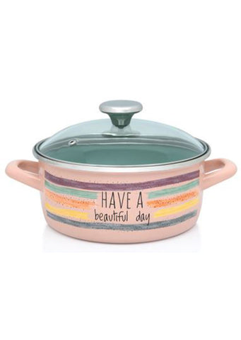 Metalac HAVE A BEAUTIFUL DAY Shallow pot 20cm/2.75lit