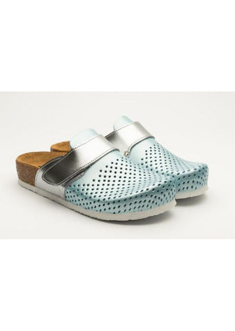 Leon - Womens Slippers Mint/Silver No.39