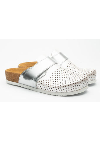 Leon - Womens Slippers Pearl/Silver No.37