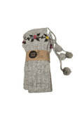Wool Art SOCKS with tassels Grey (one size)