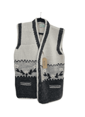 Wool Art West White Grey  with flowers (one size)