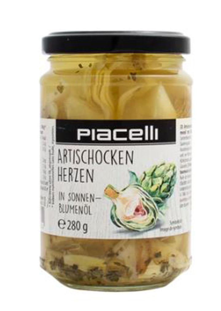 Piacelli Antipasti artichoke hearts in olive oil 280g eurogrocery