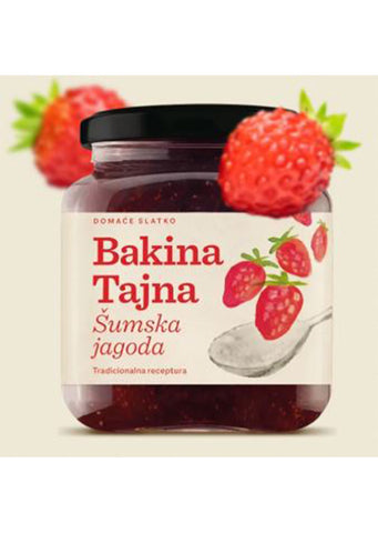 Bakina Tajna - Whole fruit preserve - Wild strawberry 375g