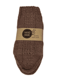 Wool Art Unisex knitted socks (one size) Light Brown