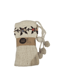 Wool Art SOCKS with tassels White (one size)