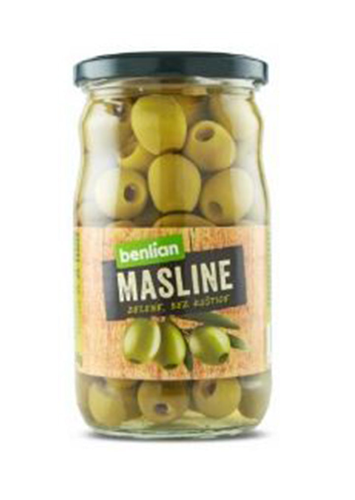 Benlian food - Green pitted olives 680g