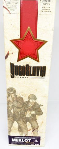 Yugoslavia -Merlot dry red wine 14.5% vol. Alcohol 750ml