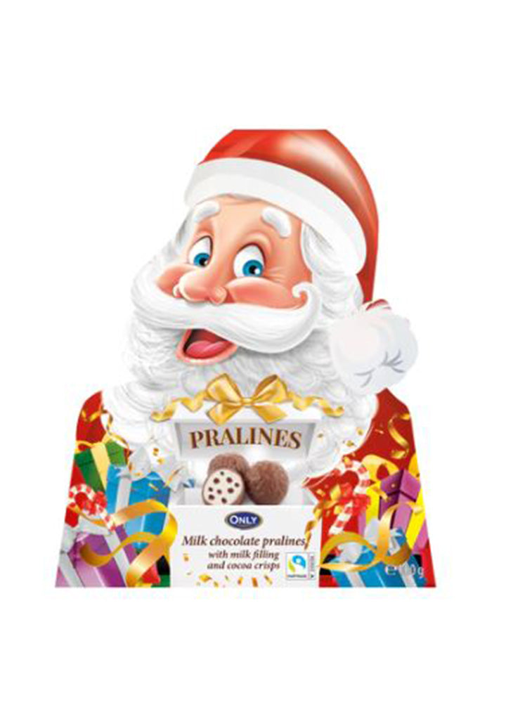 Only - Santa Claus pralines with milk filling & cocoa crisps 100g