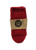 Wool Art Kids knitted socks Red(one size)