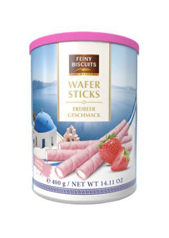 Feiny Bisuits Wafer rolls with strawberry cream 400g