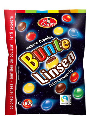 Sir Charles Colorful chocolate lentils with milk chocolate 180g