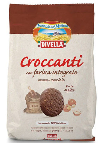 Divella Ottimini biscuit  Wholemeal cocoa and hazelnut 300g BB:11/04/2025