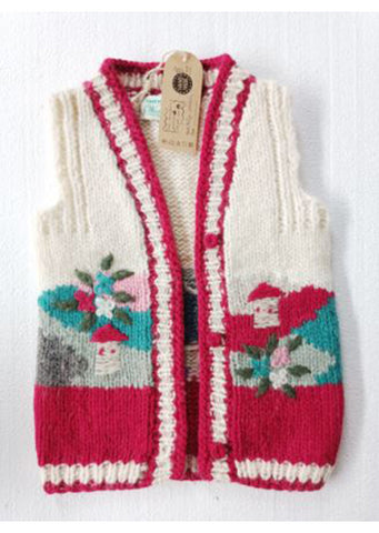 Wool Art - Children's knitted vest ONE SIZE
