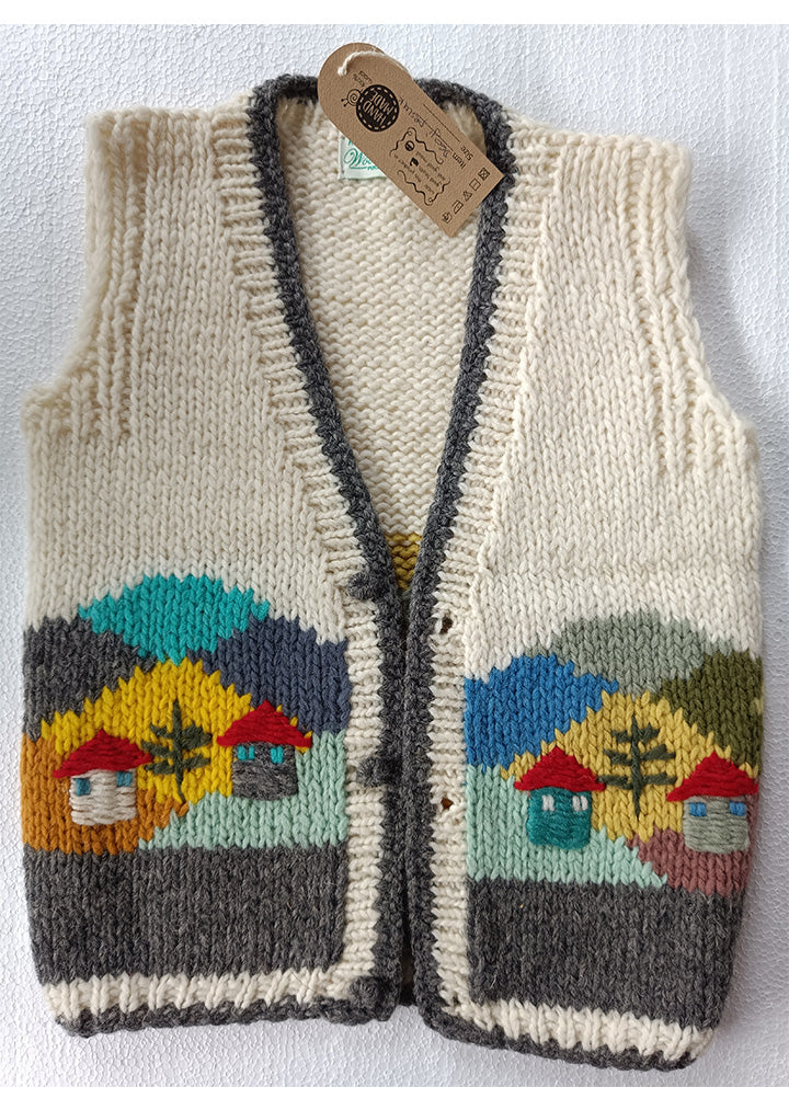 Wool Art - Children's knitted vest ONE SIZE