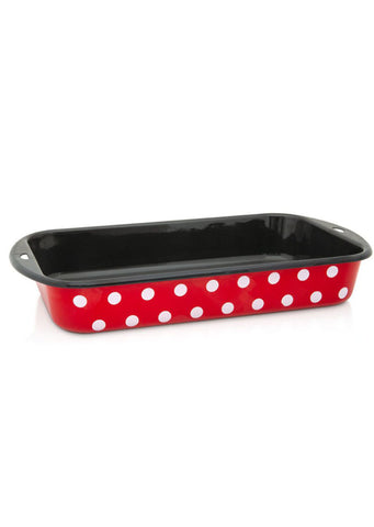 Metalac WHITE DOTS Baking tray 34cmx20cm