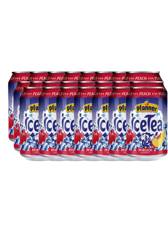 Pfanner Icetea peach can 330ml X 24pk