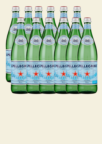 Sanpellegrino Sparkling Natural Mineral water glass 750ml X 12pk