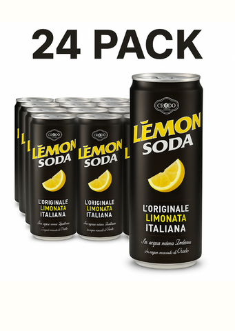 Crodo Lemon Soda can 330ml x 24pk