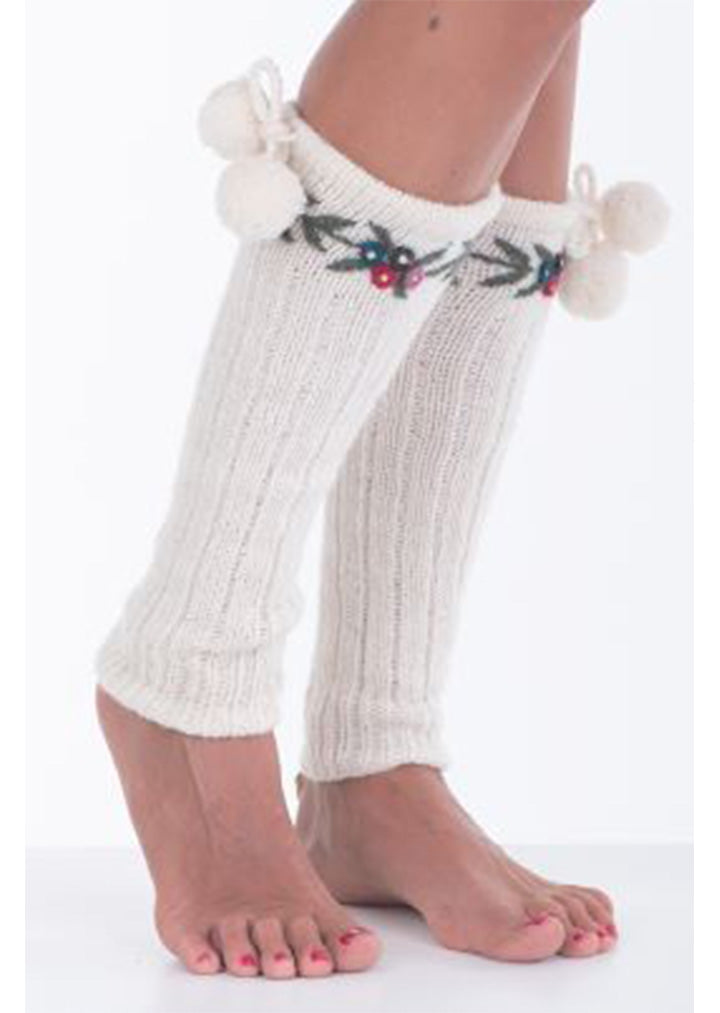 Wool Art - Leg warmers white (one size)