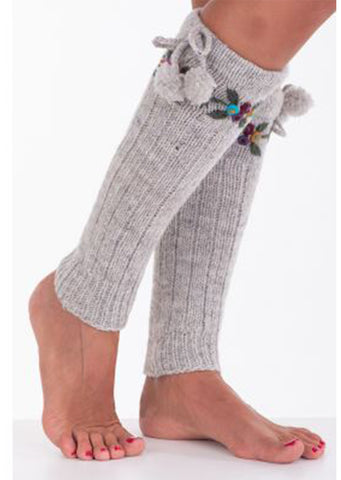 Wool Art - Leg warmers gray (one size)