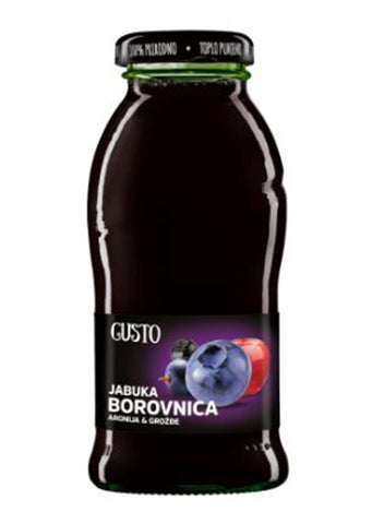 Knjaz Milos Gusto Kids juice blueberry, apple, aronia and grape 200ml x 24pcs BOX