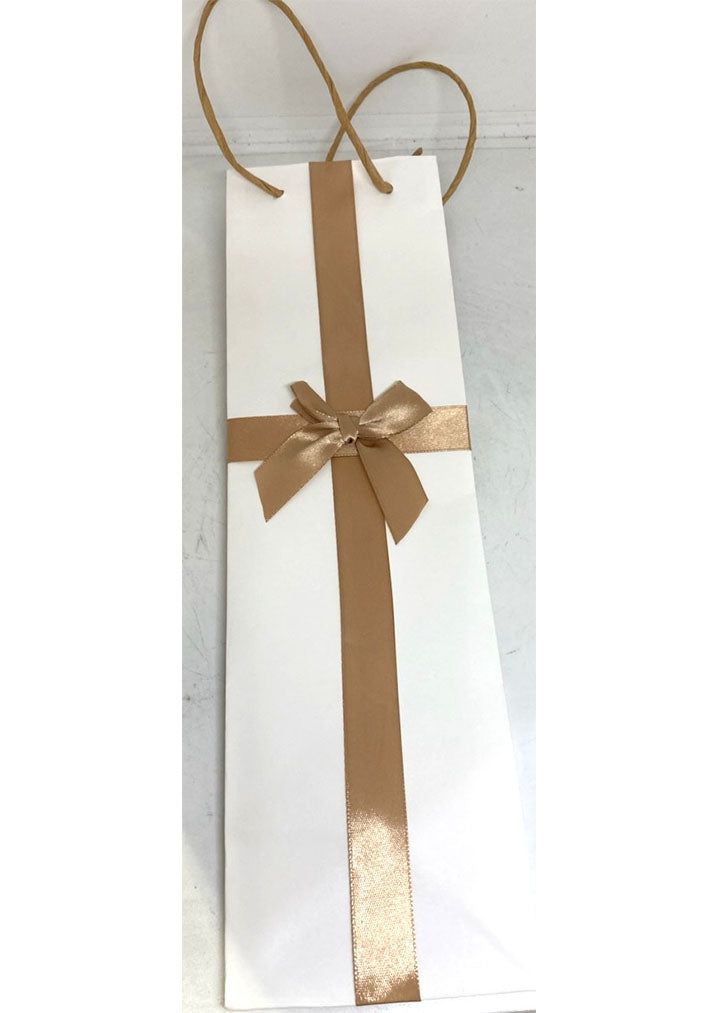 Gift bag 35x10cm bottle with satin bow