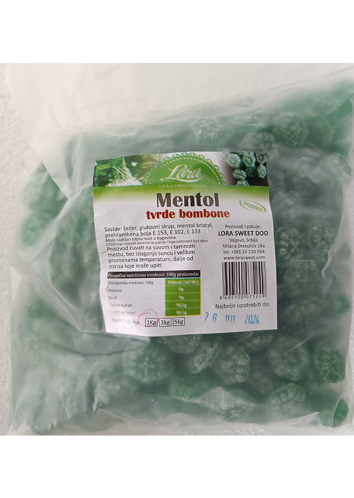 Lora sweet - Hard menthol candies 1kg