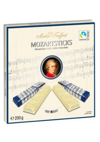Maître Truffout Mozartbars with white chocolate 200g