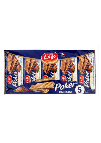 Lago Wafers Poker Cocoa 5x45g