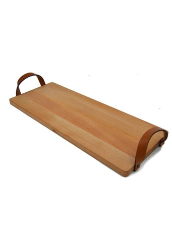 Breza Serving tray with leather handles 49cm x 19.5cm