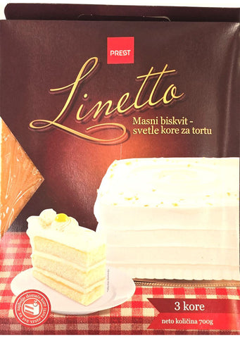 Prest Linetto Sponge cake crust 700g BB:07/12/2024